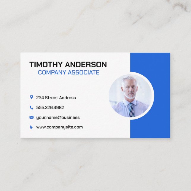 Carte De Visite Senior Business Man | Société (Devant)