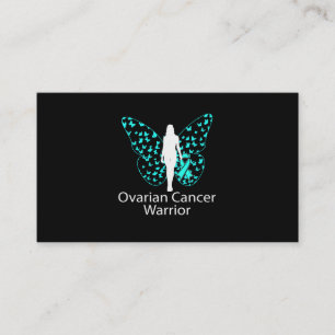 Carte De Visite Sensibilisation au cancer de l'ovaire au ruban Tur