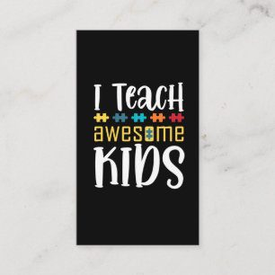 Carte De Visite Sensibilisation sur l'autisme de casse-tête des en