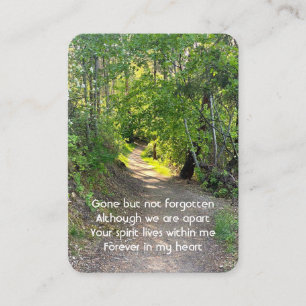 Carte De Visite Sentier forestier d'arbres de chemin de prière de