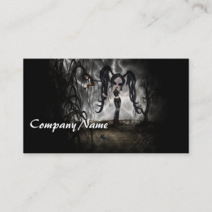 Carte De Visite Sepia Goth Girl Vignette