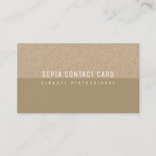 Carte De Visite sépia minimaliste élégant et moderne