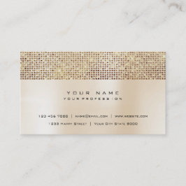 Carte De Visite Séquence de Parties scintillant en or rose pâle