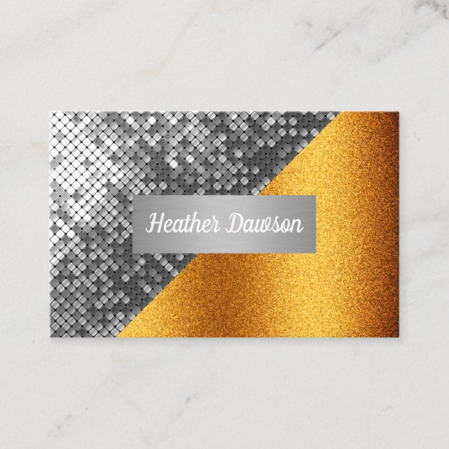 Carte De Visite Séquence et Parties scintillant (Devant)