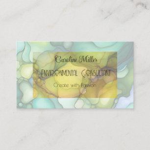 Carte De Visite Sérénité dans Green De l'environnement Consultant