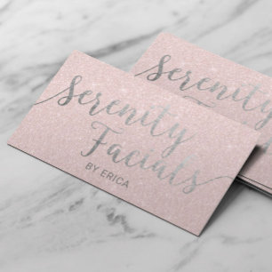 Carte De Visite Sérénité Facials Skincare Salon Spa Esthétique