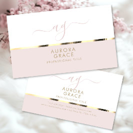 Carte De Visite Sérénité or blanc