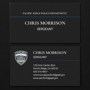 Carte De Visite Sergent agent de police