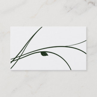 Carte De Visite Série florale - 02 - blanc/vert