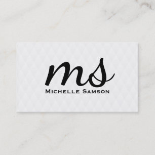 Carte De Visite Serif   Monogramme