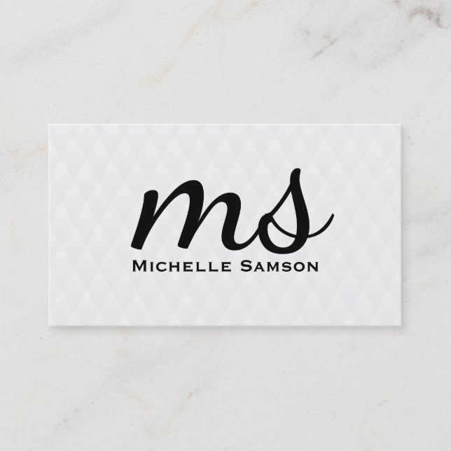 Carte De Visite Serif | Monogramme (Devant)