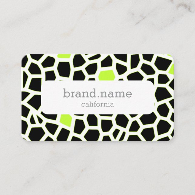 Carte De Visite Serpent Peau gris Vert Mosaïque Motif Design moder (Devant)