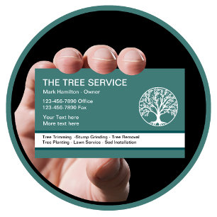 Carte De Visite Service Arbre Moderne Et Pelouse