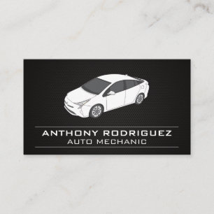 Carte De Visite Service Auto   Automobile blanche