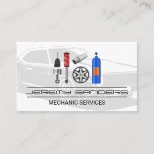 Carte De Visite Service automobile et pièces après-vente   Mécaniq