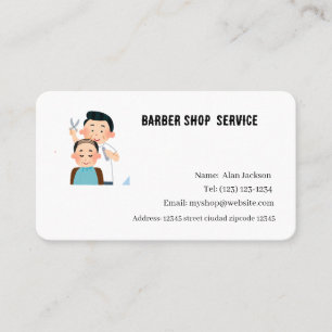 Carte De Visite Service Boutique en coiffure