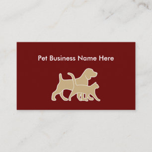 Carte De Visite Service Businesscards simple d'animal familier