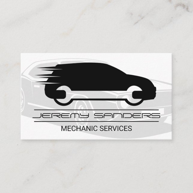 Carte De Visite Service Car | Auto | Logo mécanique (Devant)