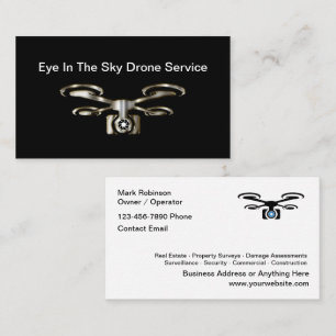 Carte De Visite Service Classé Oeil Drone Dans Le Ciel