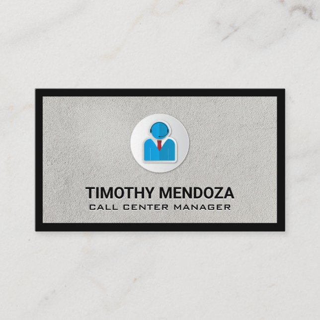 Carte De Visite Service client | Logo du centre d'appels (Devant)