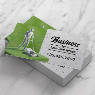 Carte De Visite Service d'aménagement paysager de la pelouse