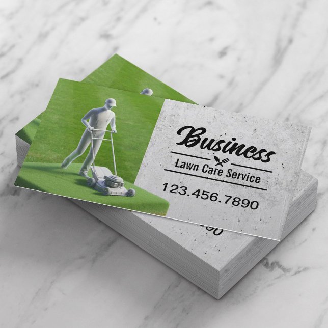 Carte De Visite Service d'aménagement paysager de la pelouse (Créateur téléchargé)