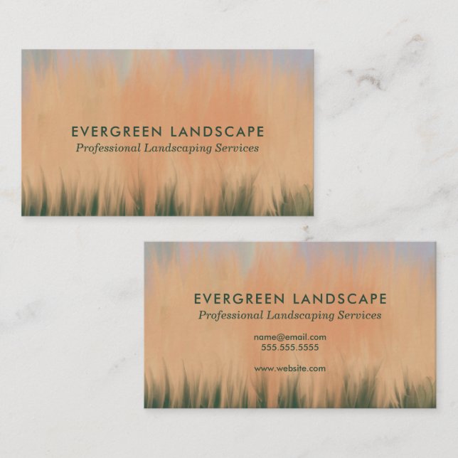Carte De Visite Service d'aménagement professionnel Blue Coral Gre (Devant / Derrière)