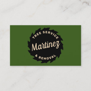 Carte De Visite Service d'arbre et vis circulaire d'enlèvement