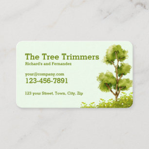 Carte De Visite Service d'arbre paysager professionnel