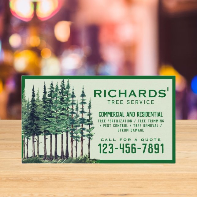 Carte De Visite Service d'arbre paysager professionnel (Créateur téléchargé)