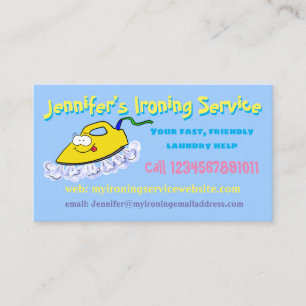 Carte De Visite Service de blanchisserie de dessin animé amusant