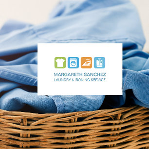 Carte De Visite Service de blanchisserie professionnelle simple et