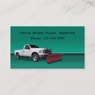 Carte De Visite Service de camion à neige