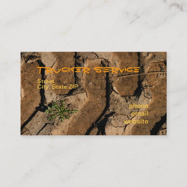 Carte De Visite Service de camionneur (Devant)