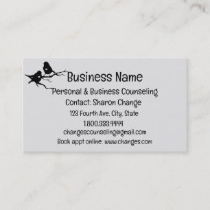 Carte De Visite Service de conseil personnel de deux silhouettes d