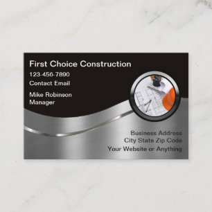Carte De Visite Service de construction moderne le plus cool