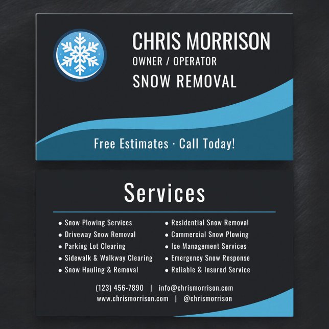 Carte De Visite Service de déneigement  (Créateur téléchargé)