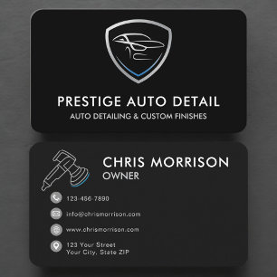 Carte De Visite Service de détail de véhicule de lavage de voiture