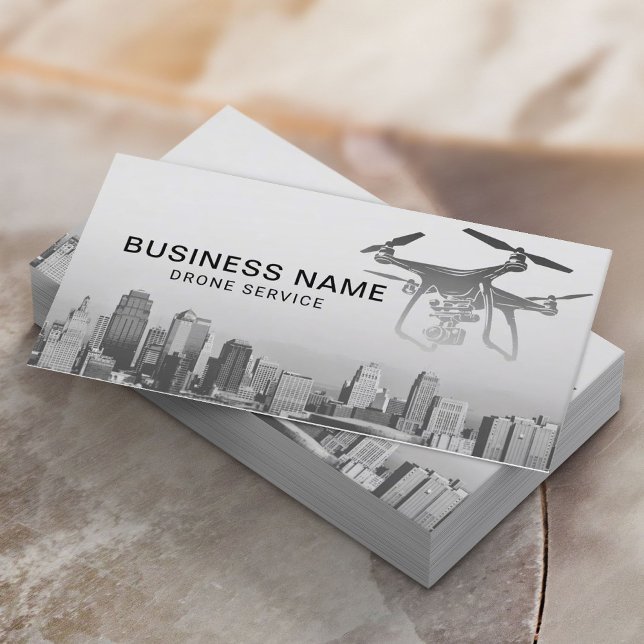 Carte De Visite Service de drone professionnel Photographie aérien (Créateur téléchargé)