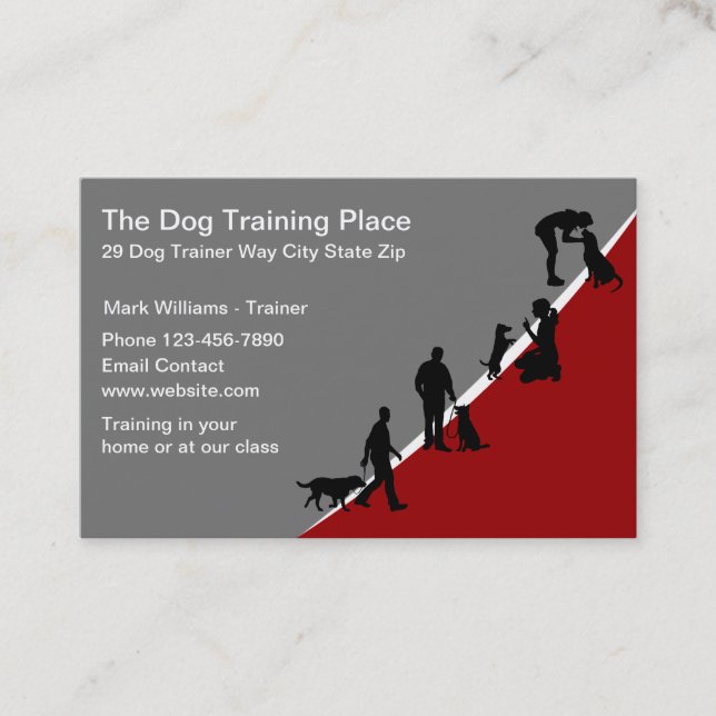 Carte De Visite Service de formation professionnelle des chiens Ca (Devant)