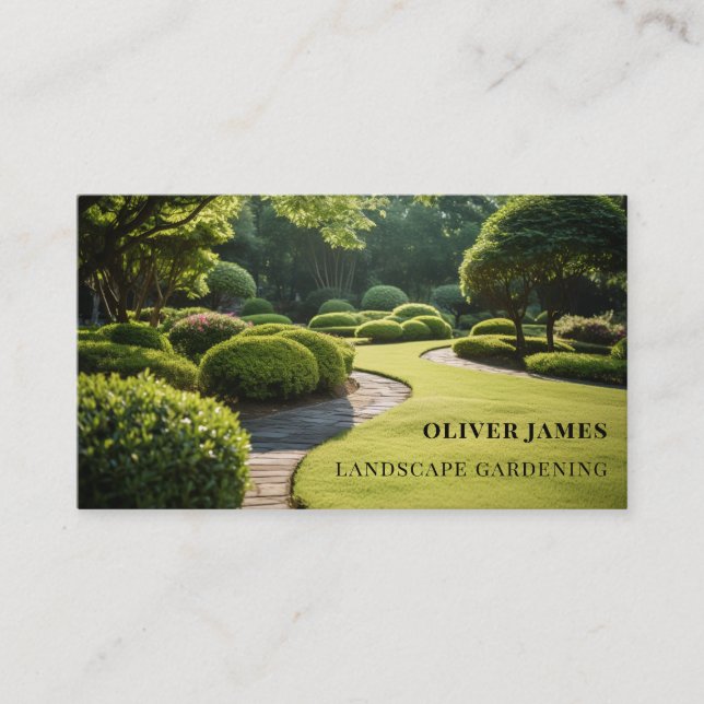 Carte De Visite Service de jardinage et d'entretien de la pelouse (Devant)