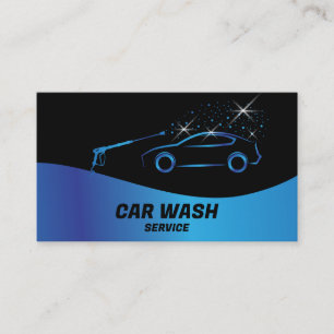 Carte De Visite Service de lavage de voiture nettoyage à haute pre