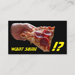 Carte De Visite Service de livraison de pizza comme taxi de pizza