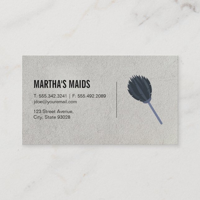 Carte De Visite Service de ménage | Broom Dusting (Devant)