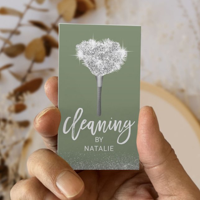 Carte De Visite Service de ménage de la maison Sage Green (Créateur téléchargé)