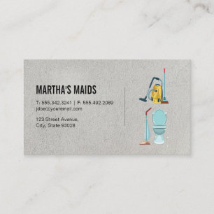 Carte De Visite Service de ménage   Équipement de nettoyage