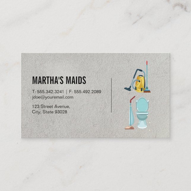 Carte De Visite Service de ménage | Équipement de nettoyage (Devant)