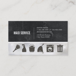 Carte De Visite Service de ménage   Marbre   Entretien de nettoyag