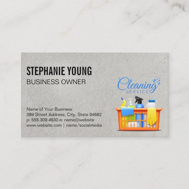 Carte De Visite Service de ménage | Spray et service de nettoyage (Devant)