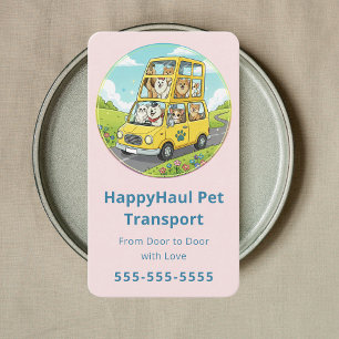 Carte De Visite Service de navette pour animaux de luxe Taxi pour